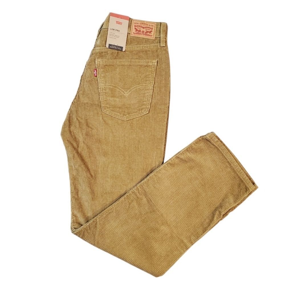 Levis‎ Low Pro Corduroy Pants Womens 29 Brown Mid Rise Straight Leg New